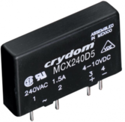Solid state relay, 660 VAC, zero voltage switching, 15-32 VDC, 5 A, PCB mounting, MCXE480D5