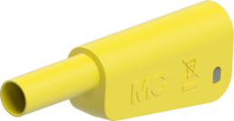 4 mm plug, solder connection, 2.5 mm², CAT II, CAT III, yellow, 66.2022-24