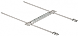 Stainless steel cable maker, inscribable, (W x H) 108 x 11 mm, silver, 1774530000