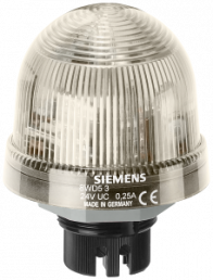 Integrated signal lamp, continuous light 12-230 VUC
