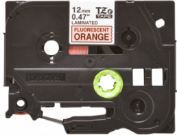 Labelling tape cartridge, 12 mm, tape orange, font black, 5 m, TZE-B31