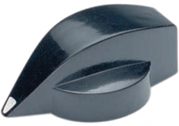 Pointer knob, 6 mm, plastic, black, Ø 20.3 mm, A1317860