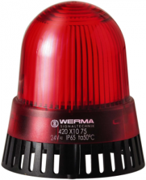 LED buzzer combination, Ø 89 mm, 92 dB, 2300 Hz, red, 24 V AC/DC, 420 110 75