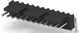 Pin header, 12 pole, pitch 3 mm, straight, black, 4-794638-2