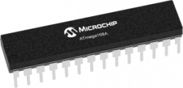 AVR microcontroller, 8 bit, 20 MHz, DIP-28, ATMEGA168A-PU