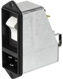 IEC plug C20, 50 to 60 Hz, 20 A, 250 VAC, 0.3 mH, faston plug 6.3 mm, EF12.2115.1110.01