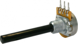 Conductive plastic potentiometer, 1 MΩ, 0.4 W, linear, solder pin, PC20BU 6MM F1 1M LIN