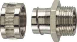 Straight hose fitting, M16, 12 mm, brass, nickel-plated, IP40, silver, (L) 23 mm