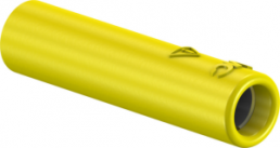 4 mm screw-on adapter, screw connection, CAT II, yellow, 23.1035-24