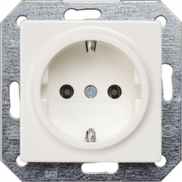 German schuko-style socket, white, 16 A/250 V, Germany, IP20, 5UB1511-0KK