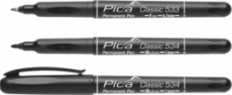 Permanent-Pen 'F' black round tip 0.7mm