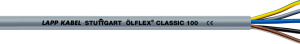 PVC control line ÖLFLEX CLASSIC 100 300/500 V 5 G 0.75 mm², AWG 19, unshielded, gray