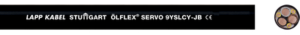 PVC motor connection cable ÖLFLEX SERVO 9YSLCY-JB, shielded, black