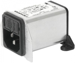 IEC plug C14, 50 to 60 Hz, 2 A, 250 VAC, 1.4 W, 4 mH, faston plug 6.3 mm, DA22.2321.11