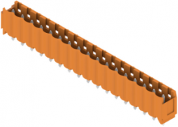 Pin header, 17 pole, pitch 5 mm, straight, orange, 1581930000