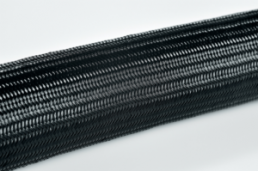 Plastic braided sleeve, inner Ø 10 mm, range 7-12 mm, black, halogen free, -60 to 150 °C