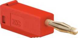 2 mm plug, solder connection, 0.5 mm², red, 22.2616-22