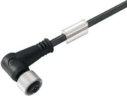 Sensor actuator cable, M12-cable socket, angled to open end, 8 pole, 1.5 m, PUR, black, 2 A, 1883460150