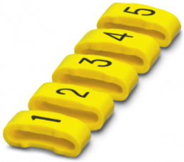 PVC marking sleeve, imprint "9", (L x W) 11.3 x 4.3 mm, yellow, 0826514:9