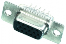 D-Sub socket, 62 pole, high density, equipped, straight, solder pin, 09564515500