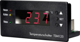 Temperature controller, 250 VAC, -55 to 125 °C, black, 1114430