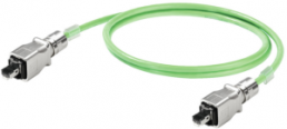 PROFINET cable, RJ45 plug, straight to RJ45 plug, straight, Cat 5, SF/UTP, PUR, 7 m, green