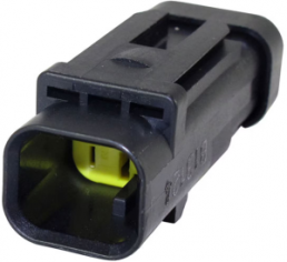Connector, 2 pole, straight, 1 row, yellow, 1717672-3