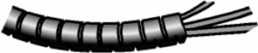 Cable protection conduit, 5 mm, black, PTFE, GTB-50-BLACK