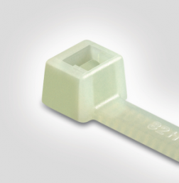 Cable tie internally serrated, polyamide, (L x W) 100 x 2.5 mm, bundle-Ø 1.5 to 22 mm, natural, -40 to 85 °C