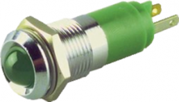 LED signal light, 12 V (DC), green, 70 mcd, Mounting Ø 14 mm, pitch 7.2 mm, LED number: 1
