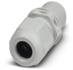 Cable gland, M12, 16 mm, Clamping range 3 to 7 mm, IP68, light gray, 1424513