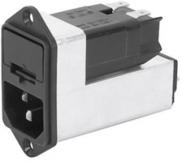 IEC plug C14, 50 to 60 Hz, 4 A, 250 VAC, 1.5 mH, faston plug 4.8 mm, 4303.5013