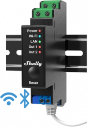 Relay, with scripting function, 2 Form A (N/O), 16 A, 240 V (AC), SHELLY_PRO_2PM