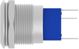 Switch, 1 pole, silver, illuminated  (red/yellow), 3 A/250 VAC, mounting Ø 19.2 mm, IP67, 1-2317404-1