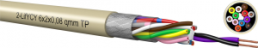 PVC control line 2-LifYCY twisted pair (TP) 4 x 0.2 mm², shielded, gray