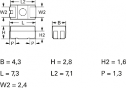 Talantum capacitor, SMD, D, 47 µF, 25 V, ±10 %, B45197A5476K409