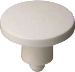 Plunger, round, Ø 11.5 mm, (L x H) 2.9 x 11.5 mm, white, for short-stroke pushbutton, 5.46.167.227/0209