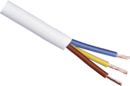 PVC Sheathed cable H05VV-F 3 G 2.5 mm², unshielded, white