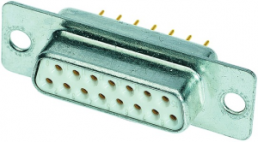 D-Sub socket, 9 pole, standard, equipped, straight, solder pin, 09641127240