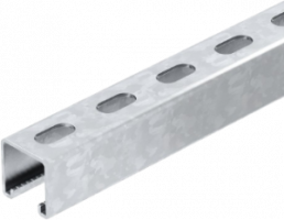 DIN rail, perforated, 41 mm, W 41 mm, steel, strip galvanized, 1123276