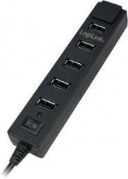 USB 2.0 hub, 7 ports, with switch, UA0124