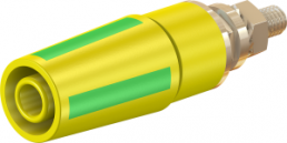 4 mm socket, screw connection, mounting Ø 8.3 mm, CAT II, yellow/green, 23.3050-20