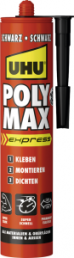Mounting adhesive and sealant, UHU POLY MAX EXPRESS, black, 47200, 425 g cartridge