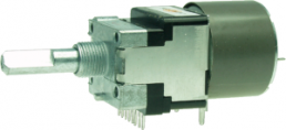 Motorized dual potentiometer, 10 kΩ, 0.05 W, logarithmisch, solder pin, RK16812MG