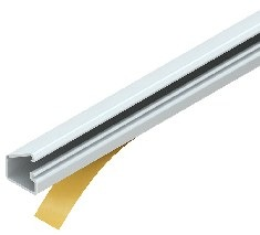 Mini cable duct, (L x W x H) 2000 x 12 x 7 mm, PVC, white, LCD71.6
