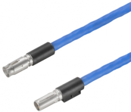 Sensor actuator cable, M12-cable plug, straight to M12-cable socket, straight, 8 pole, 3 m, Radox EM 104, blue, 0.5 A, 2453540300