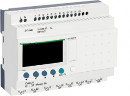 Compact smart relay Zelio Logic - 20 I O - 24 V AC - clock - display