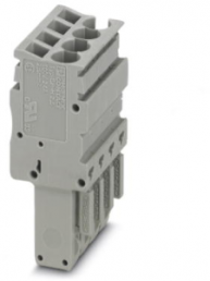 Plug, spring balancer connection, 0.08-4.0 mm², 4 pole, 24 A, 6 kV, gray, 3210648