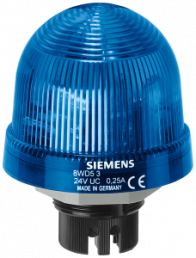 Integrated signal lamp, single flash light 230 V blue