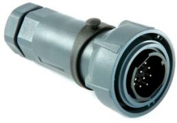 Plug, 6 pole, screw connection, screw locking, straight, PXP7010/06P/ST/0709